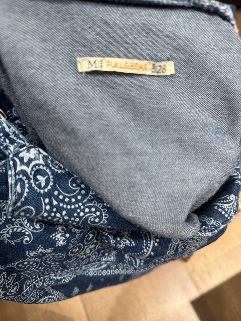 Pull & Bear Bandana Print Denim Romper Size M - Picture 2 of 4